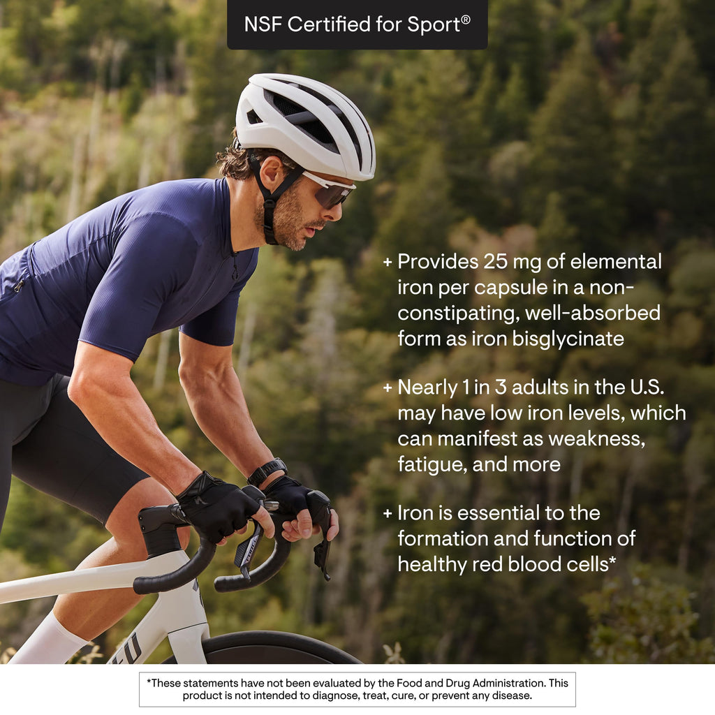 THORNE Iron Bisglycinate 25 mg – NSF Sport | Gluten-Free | 60 Servings