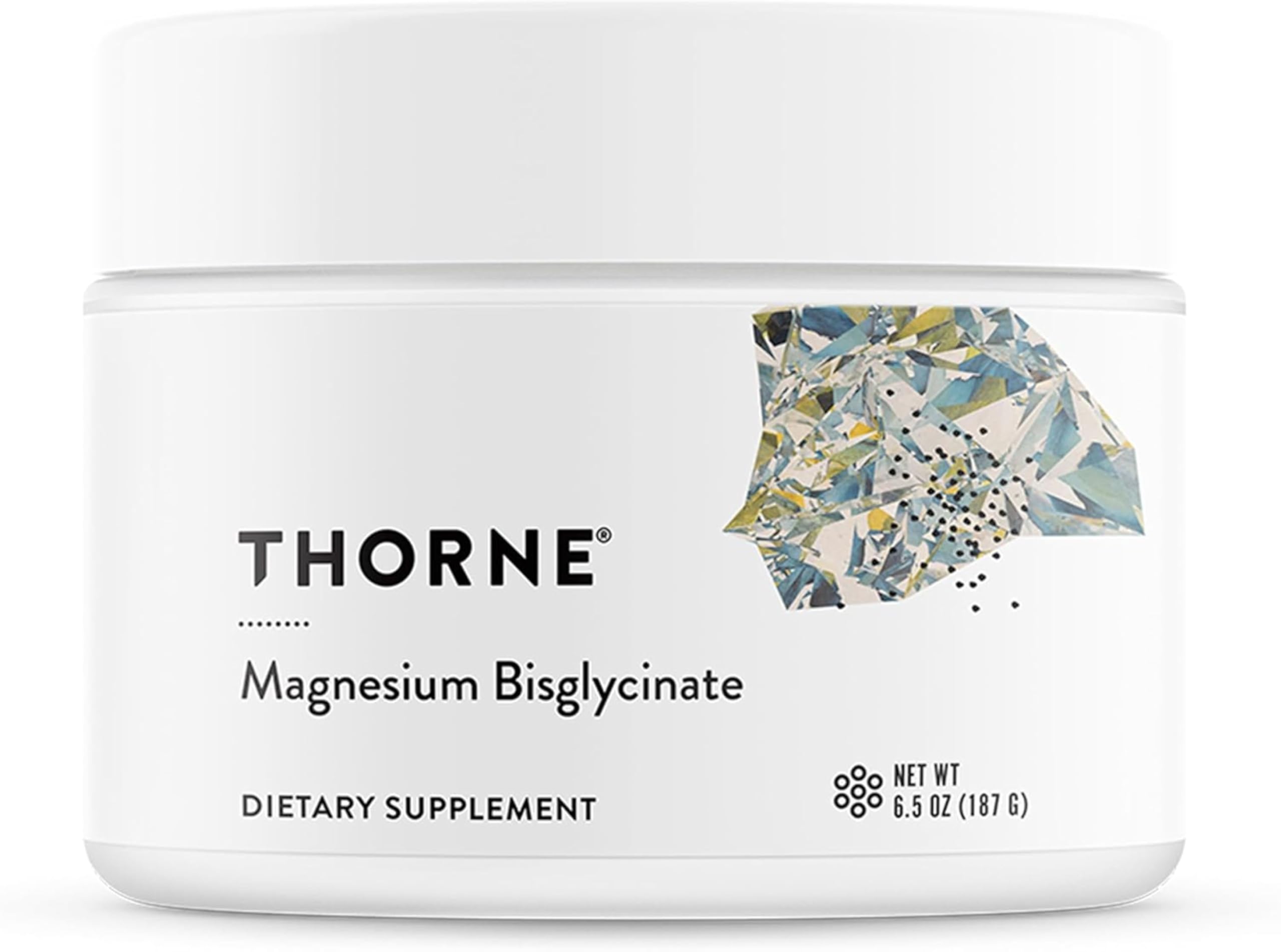 THORNE Magnesium Bisglycinate Powder – 60 Servings, 6.5 oz Jar | Sleep, Metabolism & Heart Health