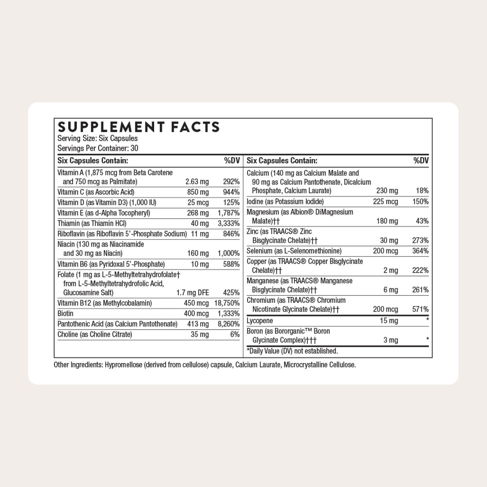 THORNE Men's Multi 50+ | Comprehensive Daily Multivitamin for Heart, Brain, Prostate & Immune Health | 180 Capsules