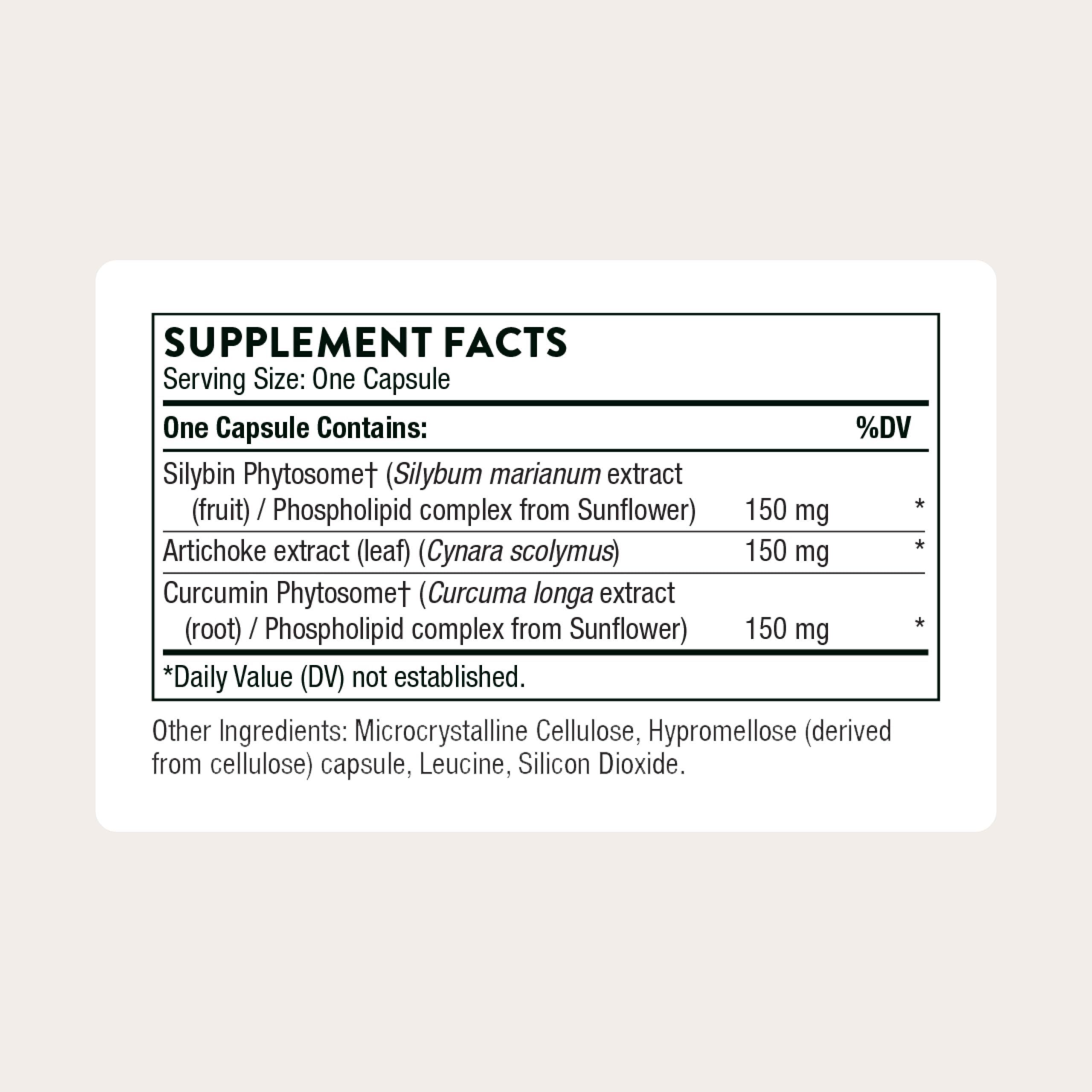 THORNE - S.A.T. Milk Thistle Complex with Silymarin, Artichoke & Turmeric Extracts for Liver Support | 60 Capsules