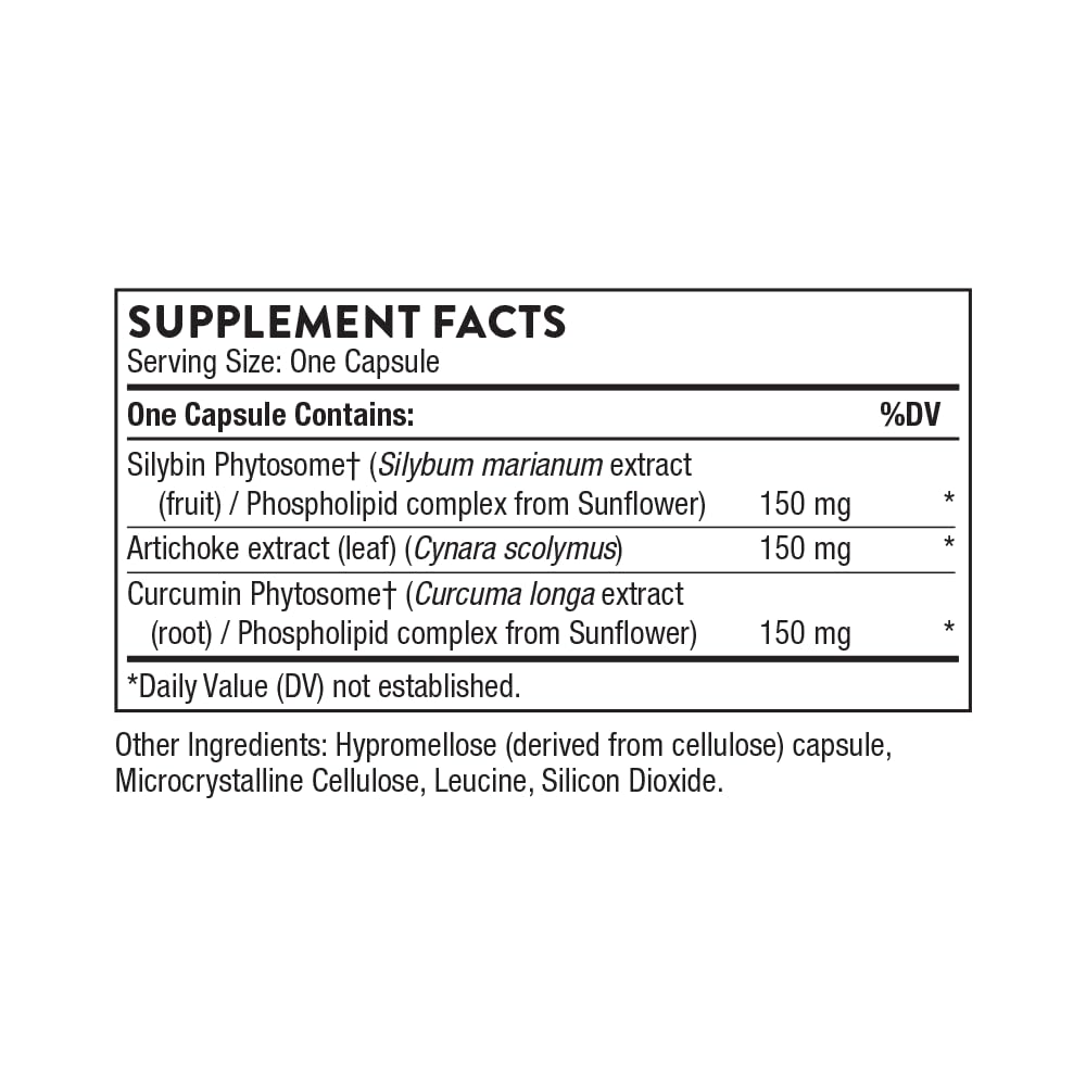THORNE - S.A.T. Milk Thistle Complex with Silymarin, Artichoke & Turmeric Extracts for Liver Support | 60 Capsules