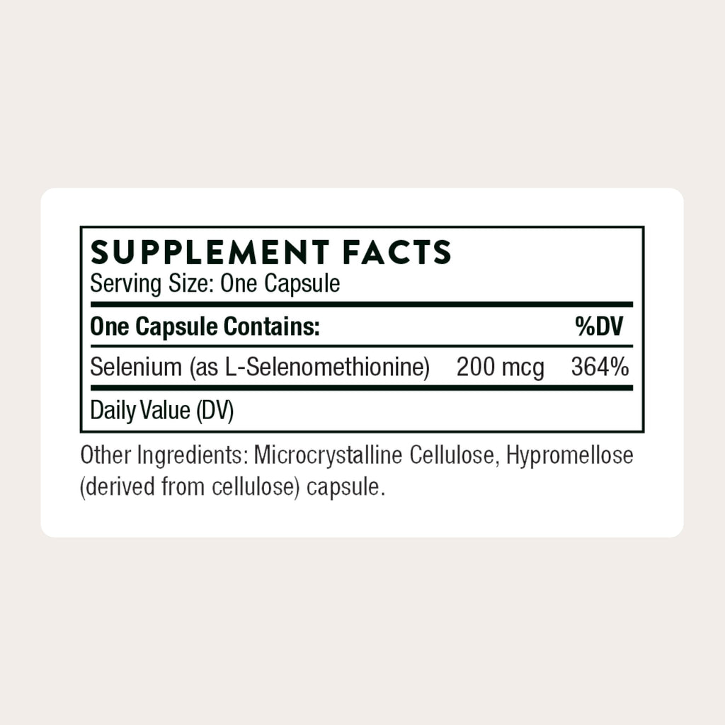 Thorne Selenium 200 mcg Supplement – Antioxidant Support | 60 Caps