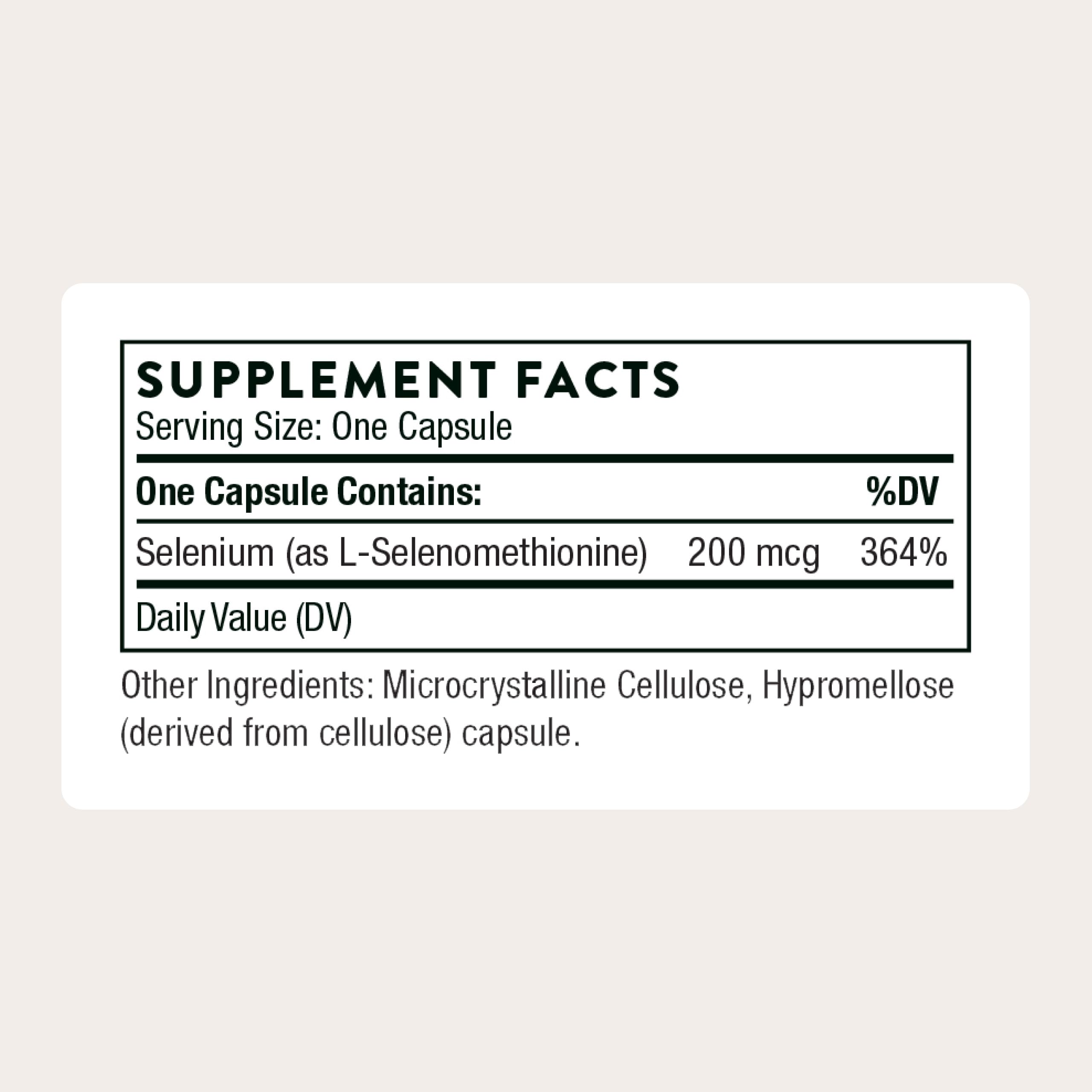 Thorne Selenium 200 mcg Supplement – Antioxidant Support | 60 Caps