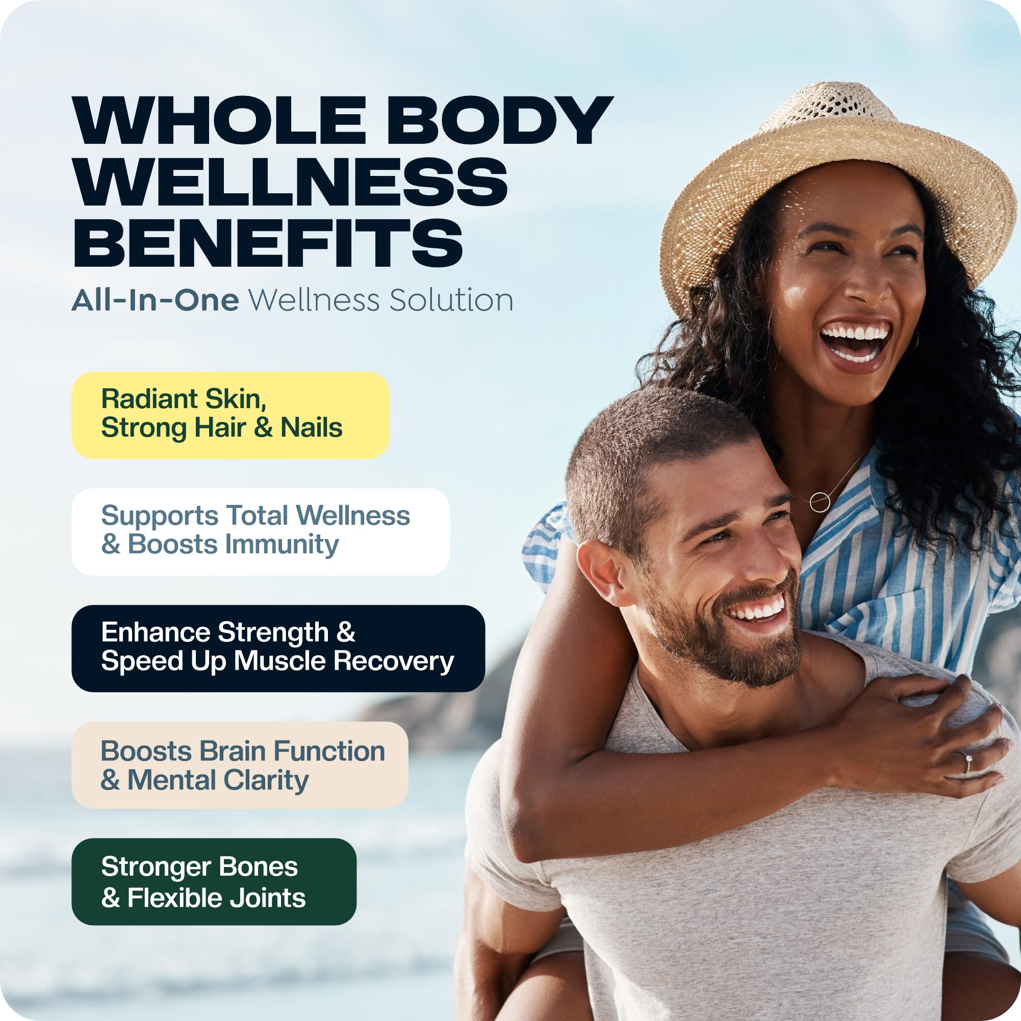 Vezzyl Collatine – Premium Collagen Peptides + Creatine + Vitamin C, HA & Magnesium